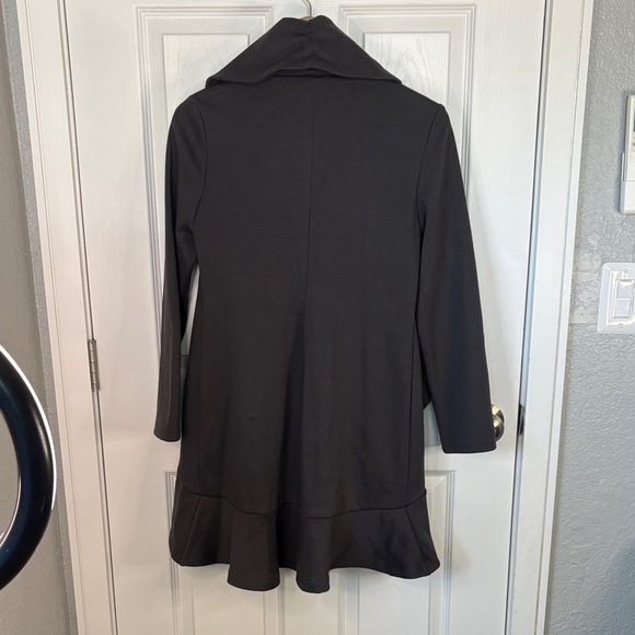 Elegant Women’s Small Dark Grey Wide‎ Lapel Front Tie Jacket - Picture 6 of 11